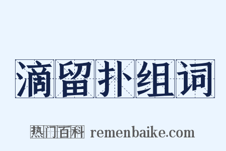 滴留扑组词是什么意思的图片